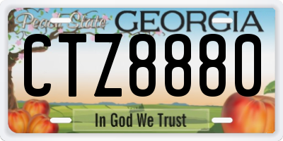 GA license plate CTZ8880