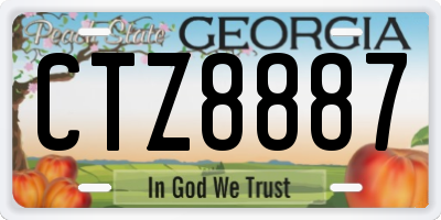 GA license plate CTZ8887