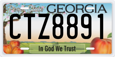 GA license plate CTZ8891