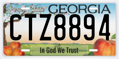 GA license plate CTZ8894