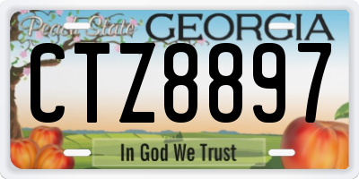 GA license plate CTZ8897