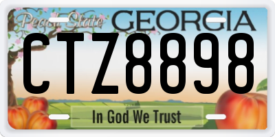GA license plate CTZ8898
