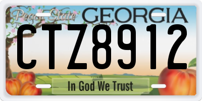 GA license plate CTZ8912