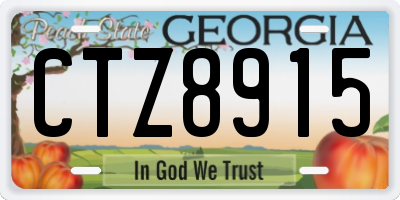 GA license plate CTZ8915