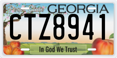 GA license plate CTZ8941