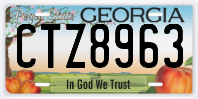 GA license plate CTZ8963