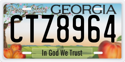 GA license plate CTZ8964