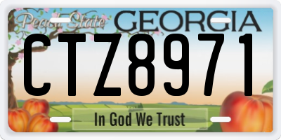 GA license plate CTZ8971