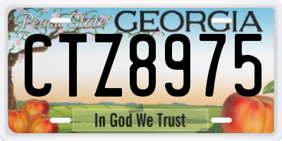 GA license plate CTZ8975