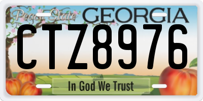 GA license plate CTZ8976