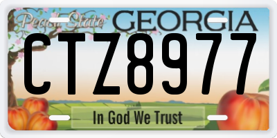 GA license plate CTZ8977