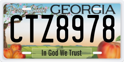 GA license plate CTZ8978