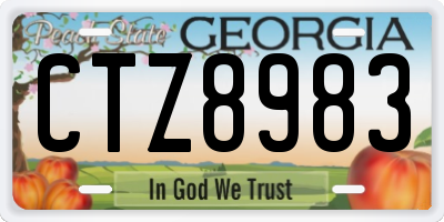GA license plate CTZ8983