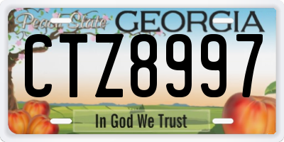 GA license plate CTZ8997