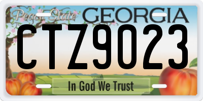 GA license plate CTZ9023