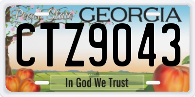 GA license plate CTZ9043