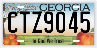 GA license plate CTZ9045