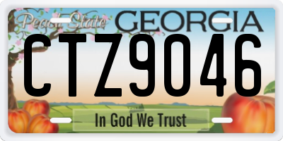 GA license plate CTZ9046