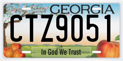 GA license plate CTZ9051