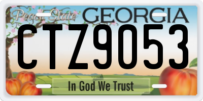 GA license plate CTZ9053