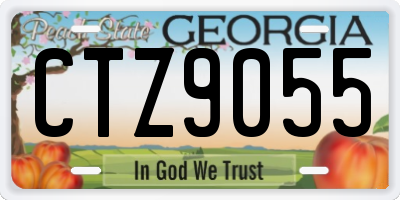 GA license plate CTZ9055