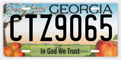 GA license plate CTZ9065