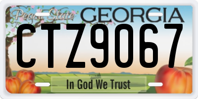 GA license plate CTZ9067