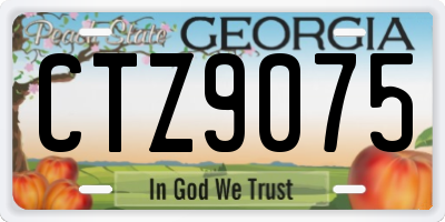 GA license plate CTZ9075
