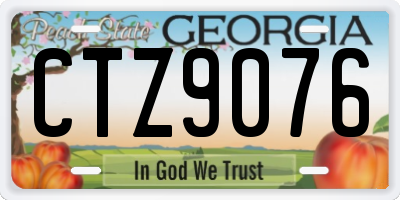 GA license plate CTZ9076