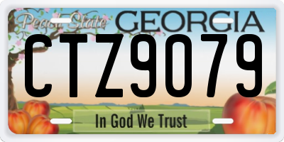 GA license plate CTZ9079