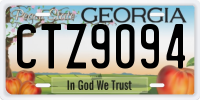GA license plate CTZ9094