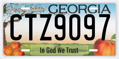 GA license plate CTZ9097