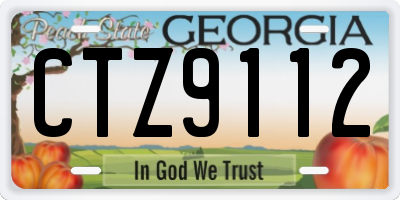 GA license plate CTZ9112