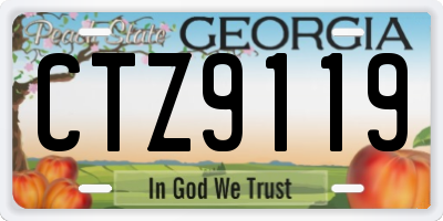 GA license plate CTZ9119