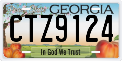 GA license plate CTZ9124