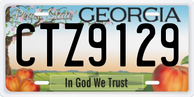 GA license plate CTZ9129