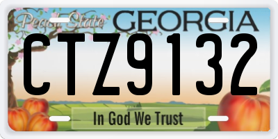 GA license plate CTZ9132