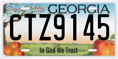 GA license plate CTZ9145