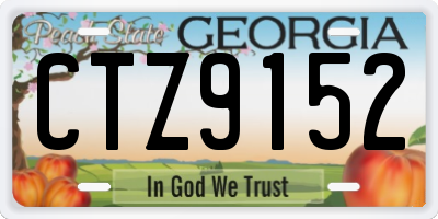 GA license plate CTZ9152