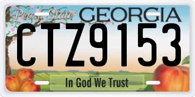 GA license plate CTZ9153