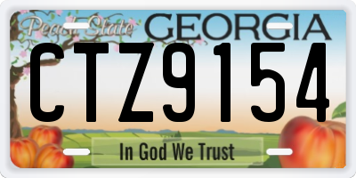 GA license plate CTZ9154