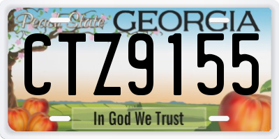 GA license plate CTZ9155