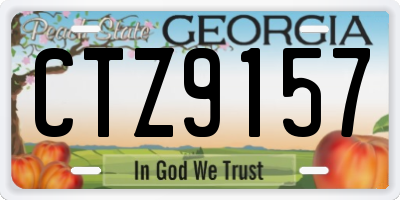 GA license plate CTZ9157