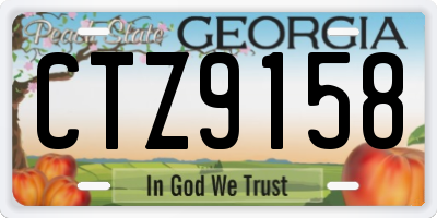 GA license plate CTZ9158