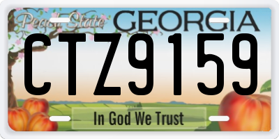 GA license plate CTZ9159