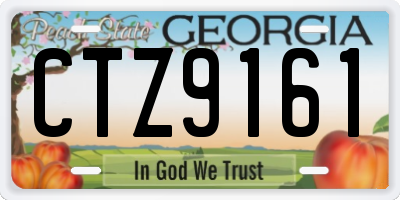 GA license plate CTZ9161