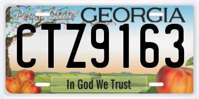 GA license plate CTZ9163