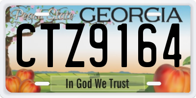 GA license plate CTZ9164