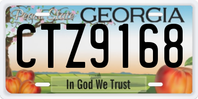 GA license plate CTZ9168
