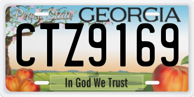 GA license plate CTZ9169